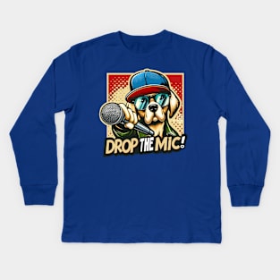 Drop the mic! Kids Long Sleeve T-Shirt